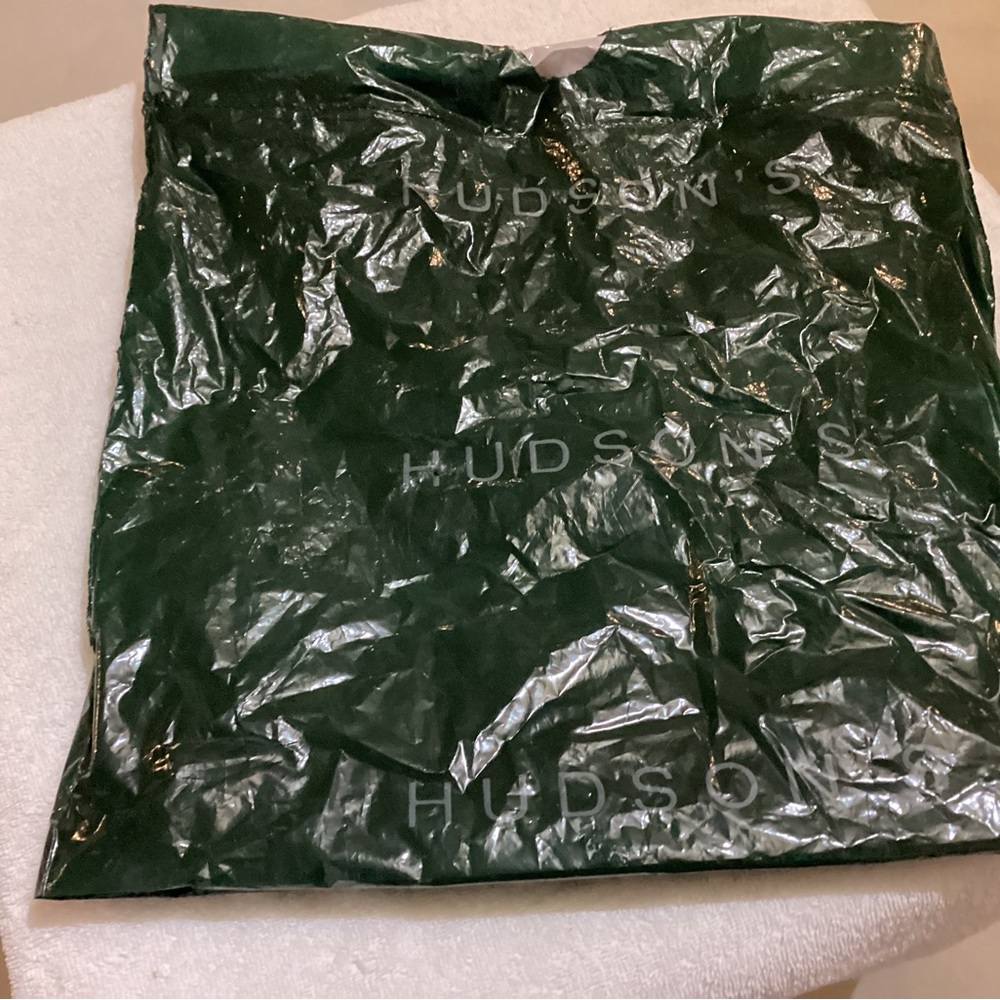 Vintage Hudson’s green plastic bag with handle